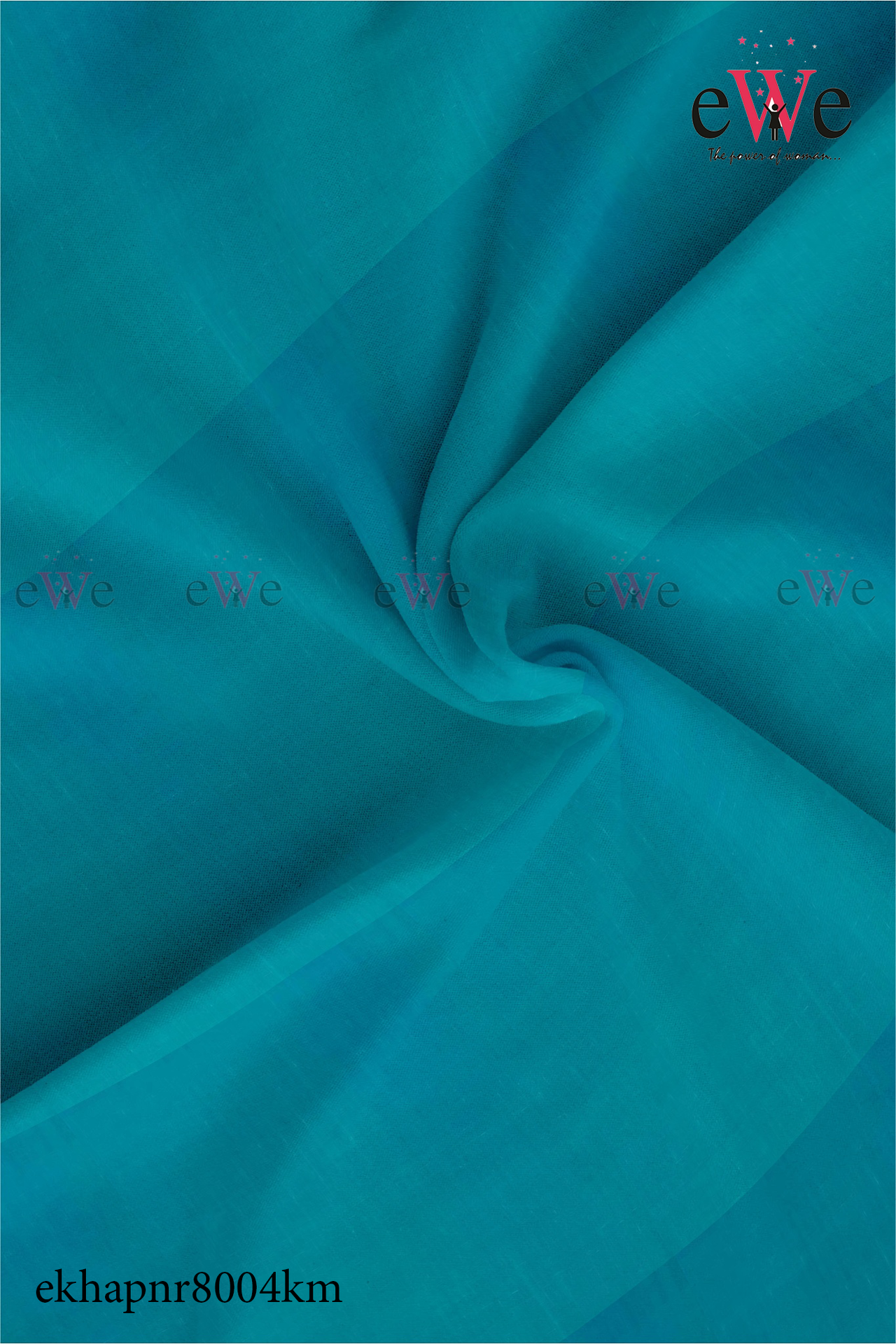 Peacock Blue Handspun Handwoven Khadi Fabric