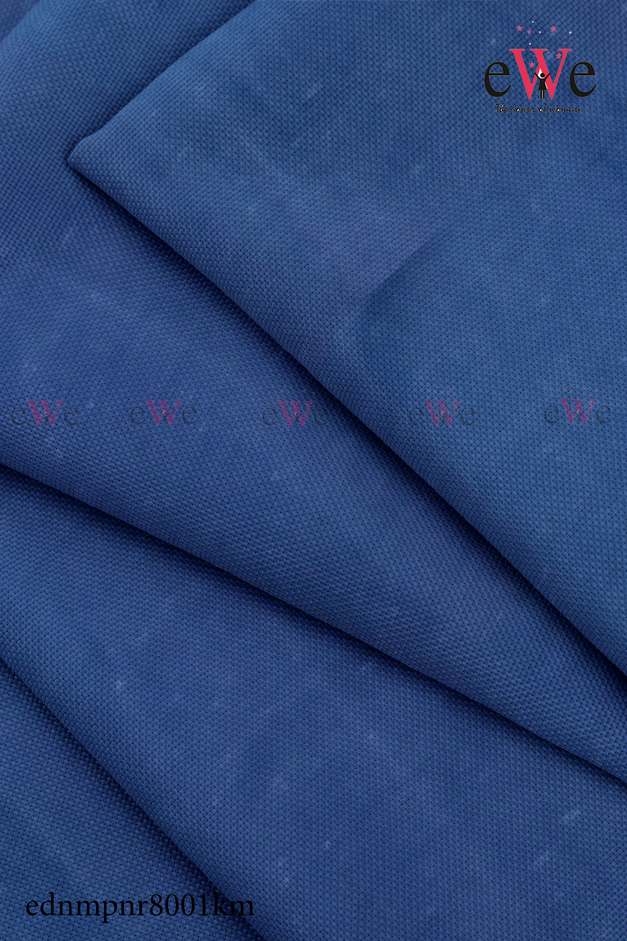 Blue Denim Khadi Handspun Handwoven  Fabric