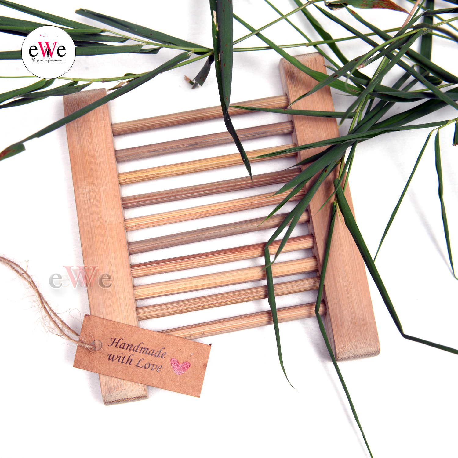 Natural Bamboo Agarbati Stand (Incense Stick Stand) &amp; Natural Bamboo Soap Dish Holder