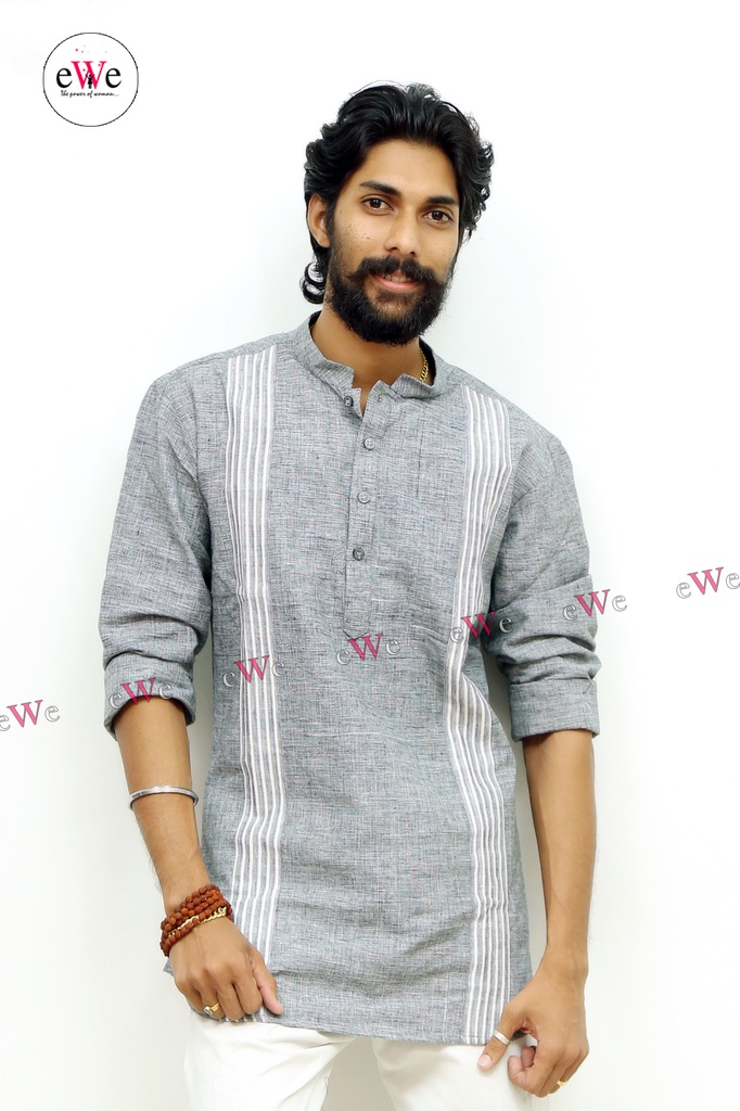 Khadi Gents Kurta &quot;Ash&quot;