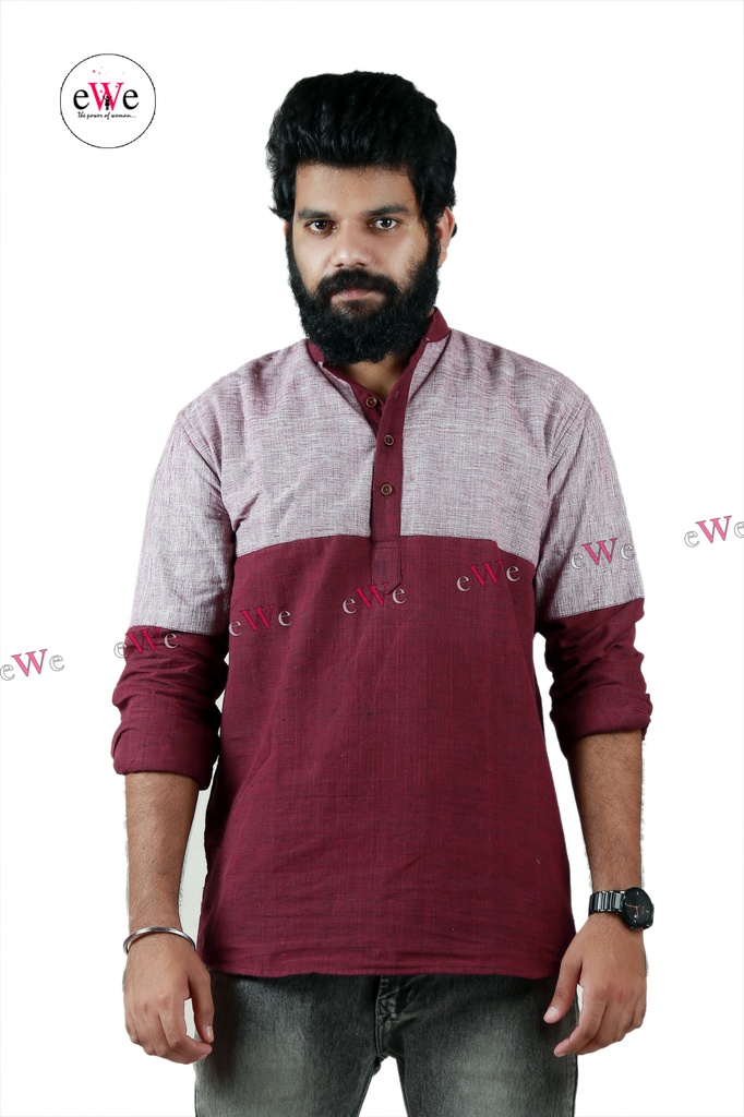 Khadi Gents Kurta &quot;Purple&quot;