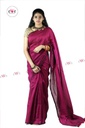 Handloom Plain Saree (Rose)