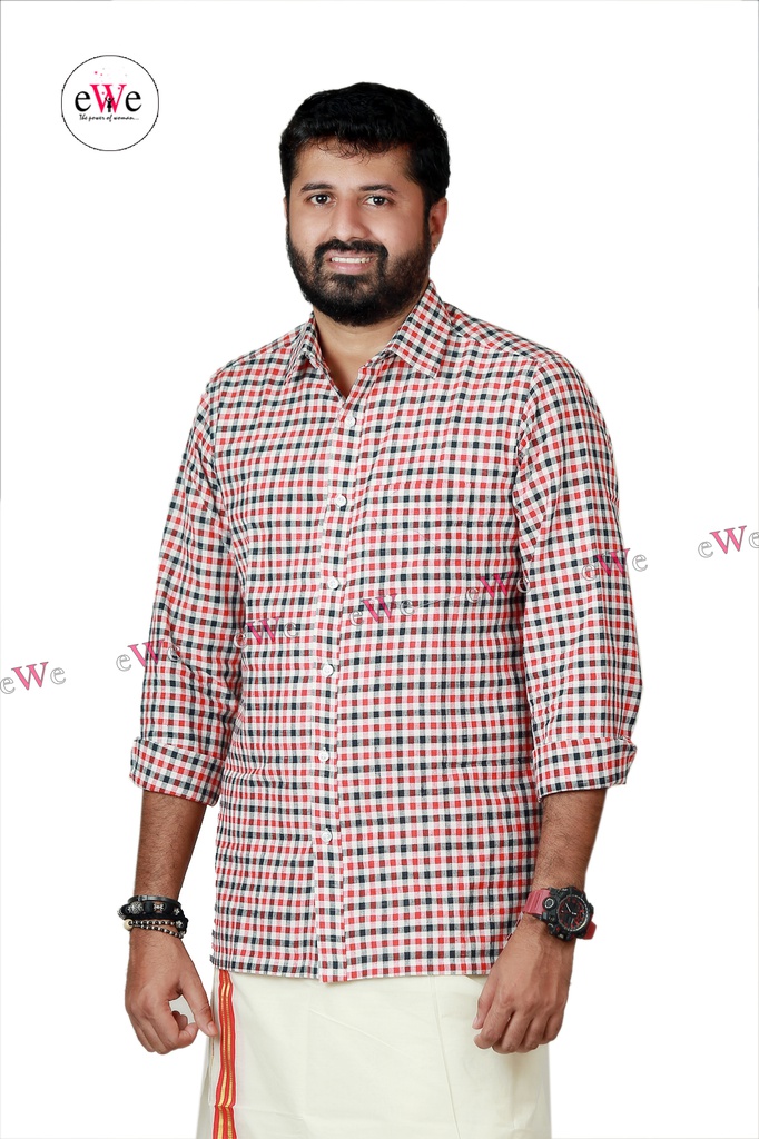 Khadi Checks Men's Formal Shirt