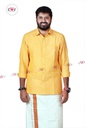 &quot;Yellow&quot; Khadi Men's Formal Shirt