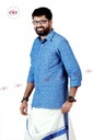 &quot;Blue&quot; Khadi Men's Formal Shirt