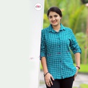 Khadi Blue Ladies Shirt