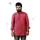 Khadi Gents Kurta &quot;Dark Peach&quot;