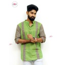 Khadi Gents Kurta &quot;Green &amp; Ash&quot;