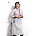 Khadi Designer Kurti with pocket (White)