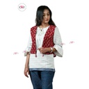 Khadi Ladies Jacket - Meroon