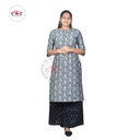 Gray Ikkat Design Kurti