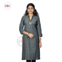 Cotton Plain Kurti &quot;Ash&quot;