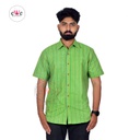 &quot;Green&quot; Khadi Half Sleeve Men's Shirt