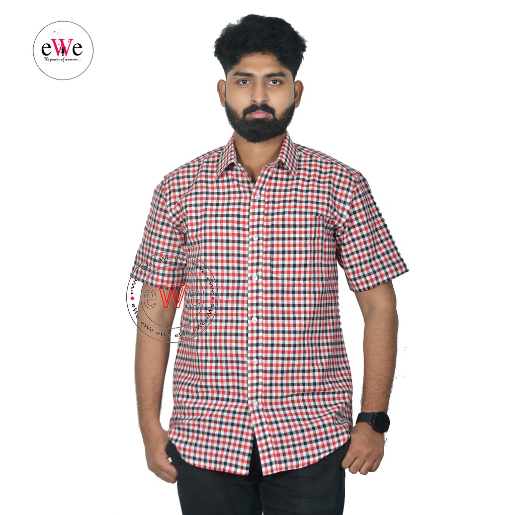 Khadi check's Half Sleeve Men's Shirt