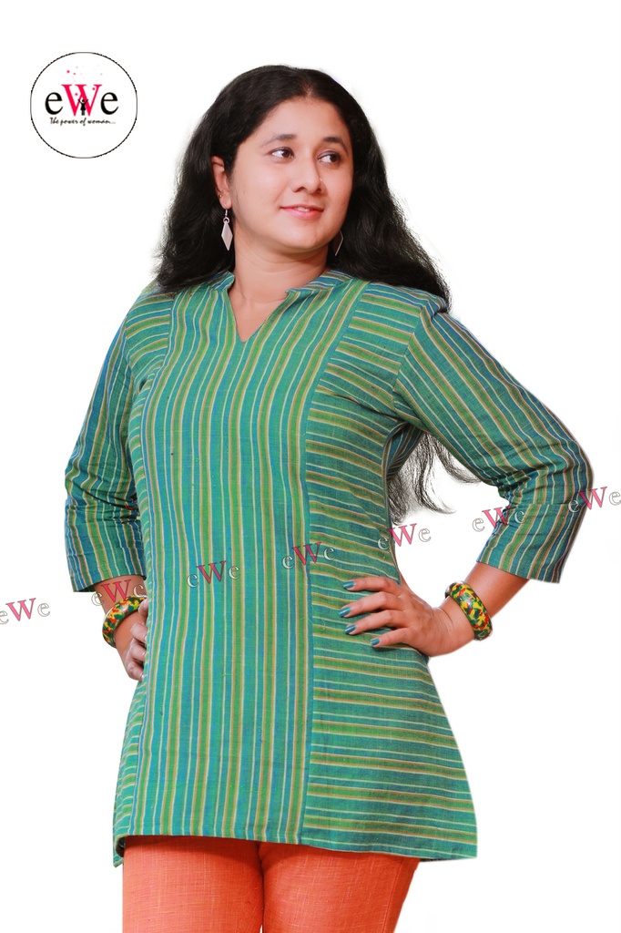 Khadi Short Top - Green