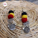 Handmade Hangings With Black Yellow Red Woolen Thread Work Along With ghungroo