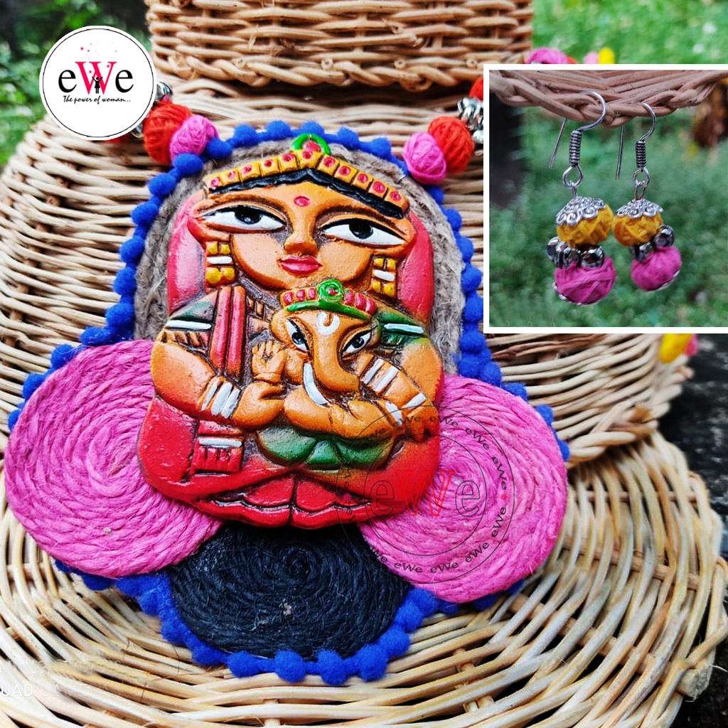 Handmade Jute Devi Necklace Sets