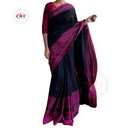 Black &amp; Rose Begampuri Saree