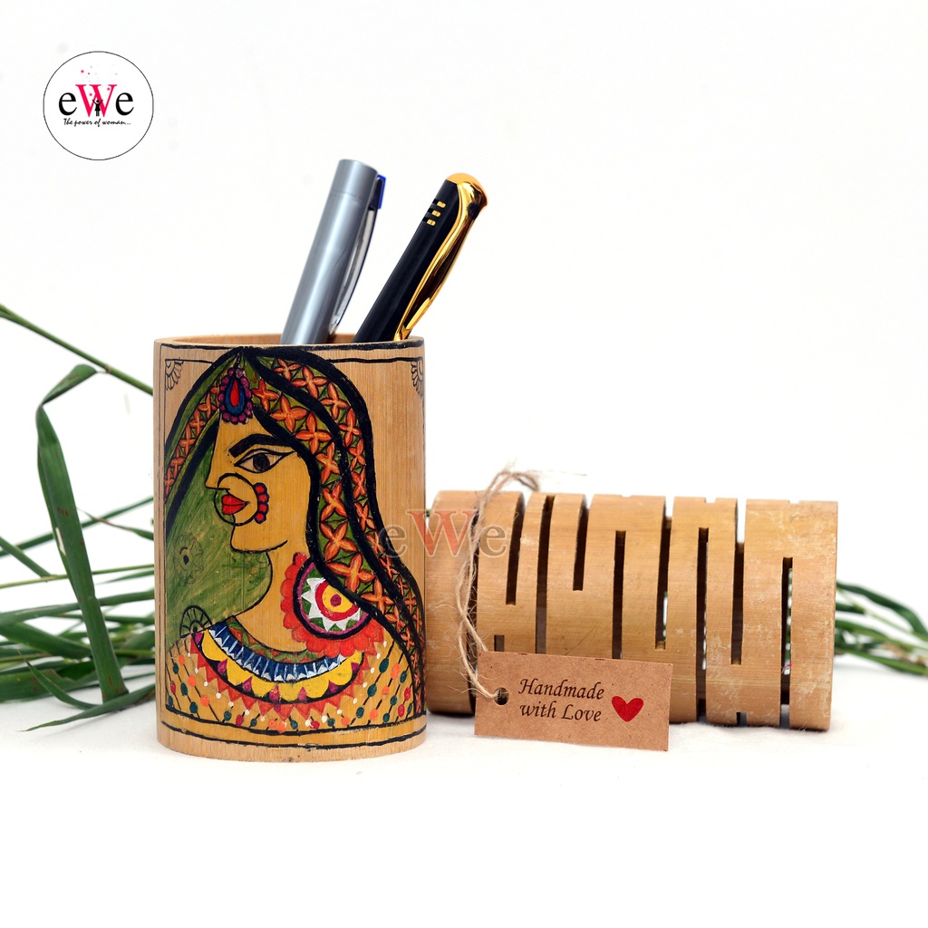 Bamboo Pen Holder Combo Set