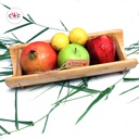 Bamboo Small Food Serving Tray with Spoon Combo Set