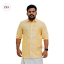 &quot;Light Yellow&quot; Handloom Soft Cotton Men's Shirt