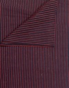 Dark Meroon Black Handspun Handwoven Stripe Khadi Cotton Fabric
