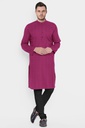 Dark Pink Handloom Long Kurta