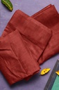 Burnt Orange Handspun Handwoven Linen Fabric