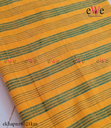 Yellow Striped Handspun Handwoven Khadi Fabric