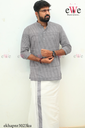 White Striped Khadi Gent's Short Kurta