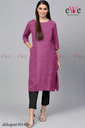 Pink &amp; Blue Striped Khadi Simple Kurti