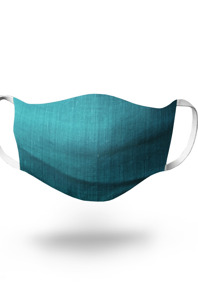 Tiffany Blue Khadi Face Mask with Elastic