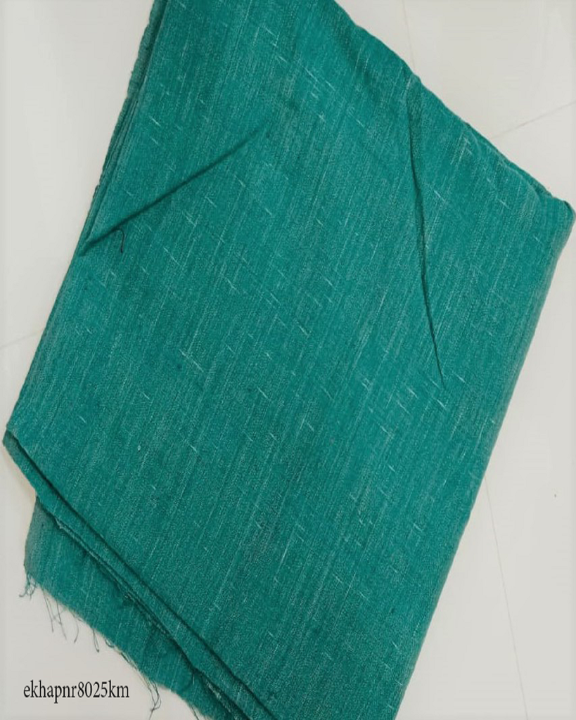 Viridian Green Handspun Handwoven Khadi Fabric