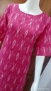 Pink Ikkat Kurti with white lines